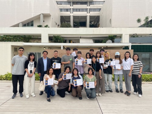 表彰國旅學院學生志願者積極參與為大學舉行教職員工俱樂部 “Go Green” 活動
